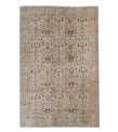 7x10 oversize oushak rug , beige wool rug , antique living room rug , turkish distressed rug , muted color rug , gift for her , 225x312 cm