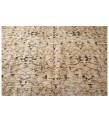 7x10 oversize oushak rug , beige wool rug , antique living room rug , turkish distressed rug , muted color rug , gift for her , 225x312 cm