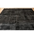 7x11 black deco rug , turkish distressed rug , handmade wool rug 6'7x10'8 , Rug For Bedroom , Bedroom Rug , Rugs For Living Room , 205x330