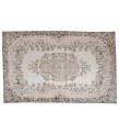 6x10 beige in brown rug , handmade wool rug , distressed rug , anatolian turkish rug , living room rug 6'4x10'3 , 193x312 cm