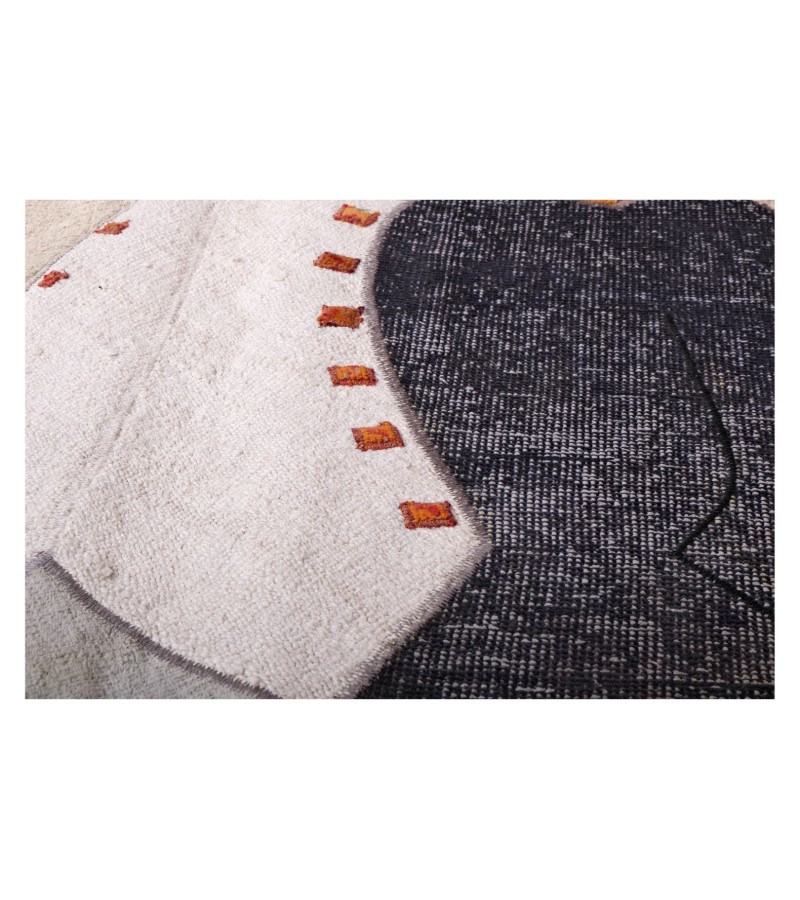 4'7x6'5 emperor penguin , custom handmade work , hemp rug , unique beauty , decoration work , custom made to order , 146x200 cm