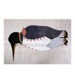 4'7x6'5 emperor penguin , custom handmade work , hemp rug , unique beauty , decoration work , custom made to order , 146x200 cm