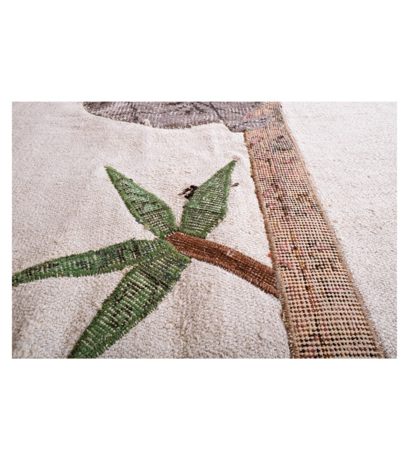 5'2x7'5 koala patterned carpet , custom handmade work , hemp rug , unique beauty , decoration work , custom made to order , 160x230 cm