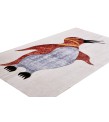 4x7 penguin pattern carpet , custom handmade work , hemp rug , unique beauty , decoration work , custom made to order , 130x225 cm