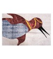 4x7 penguin pattern carpet , custom handmade work , hemp rug , unique beauty , decoration work , custom made to order , 130x225 cm