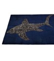 4'4x6'3 shark pattern carpet , custom handmade work , hemp in wool rug , unique beauty, decoration work , custom made to order , 135x195 cm