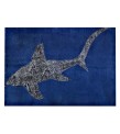 4'4x6'3 shark pattern carpet , custom handmade work , hemp in wool rug , unique beauty, decoration work , custom made to order , 135x195 cm