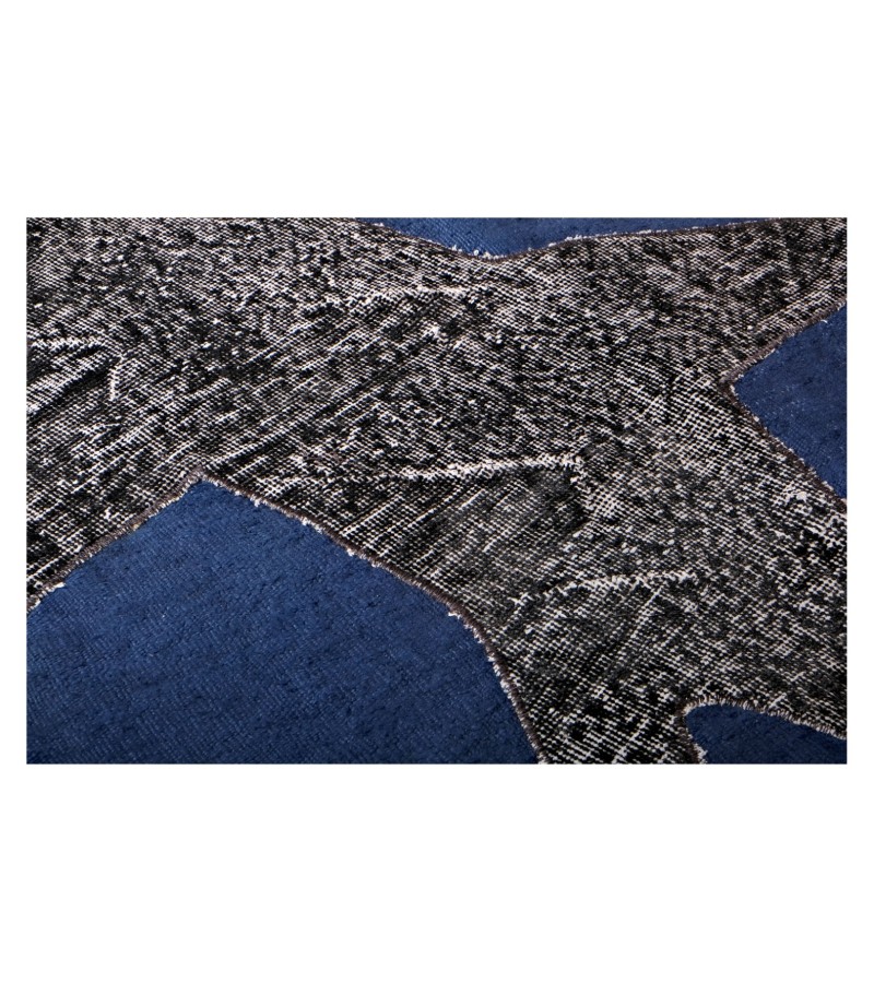 4'4x6'3 shark pattern carpet , custom handmade work , hemp in wool rug , unique beauty, decoration work , custom made to order , 135x195 cm