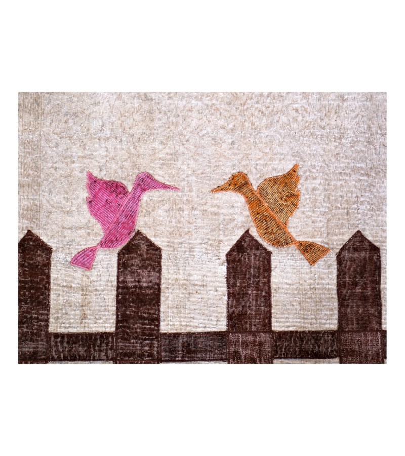 6x9 custom handmade work , hemp rug , unique beauty , decoration work , custom made to order , 192x283 cm