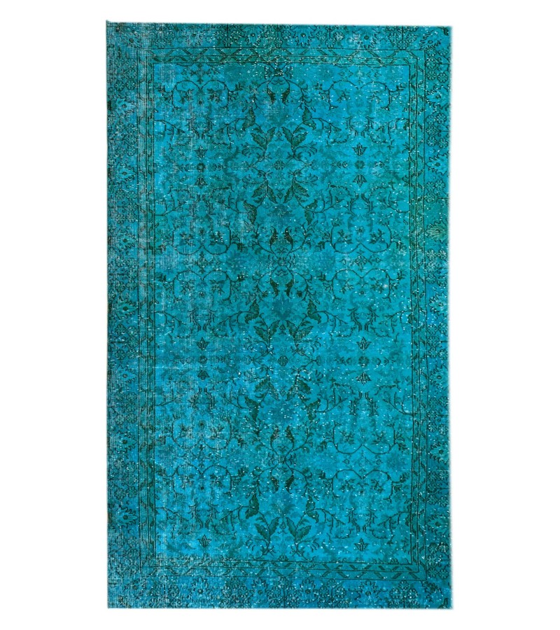 5x8 blue wool rug , turkish handmade rug , Bohemian Rug , Handmade Rug , Turkish Rug , Area Rug , Vintage Rug , Wool Rug , 156x258 cm