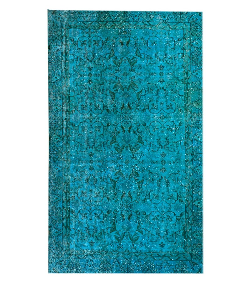 5x8 blue wool rug , turkish handmade rug , Bohemian Rug , Handmade Rug , Turkish Rug , Area Rug , Vintage Rug , Wool Rug , 156x258 cm