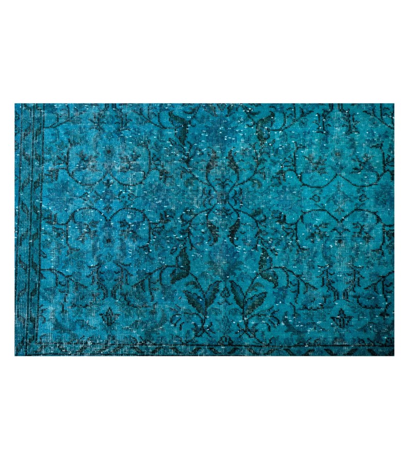 5x8 blue wool rug , turkish handmade rug , Bohemian Rug , Handmade Rug , Turkish Rug , Area Rug , Vintage Rug , Wool Rug , 156x258 cm
