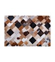 5x8 Handmade Natural Cowhide Rug / Real Hair-on Leather Patchwork Carpet / Home Decor Area Rug / Hallway or Door Runner / Interior Floor Rug