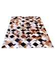 5x8 Handmade Natural Cowhide Rug / Real Hair-on Leather Patchwork Carpet / Home Decor Area Rug / Hallway or Door Runner / Interior Floor Rug