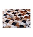 5x8 Handmade Natural Cowhide Rug / Real Hair-on Leather Patchwork Carpet / Home Decor Area Rug / Hallway or Door Runner / Interior Floor Rug