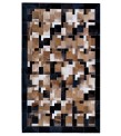 5x8 Handmade Natural Cowhide Rug / Real Hair-on Leather Patchwork Carpet / Home Decor Area Rug / Hallway or Door Runner / Interior Floor Rug