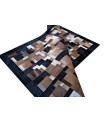 5x8 Handmade Natural Cowhide Rug / Real Hair-on Leather Patchwork Carpet / Home Decor Area Rug / Hallway or Door Runner / Interior Floor Rug