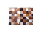 5'7x7'7 Handmade Natural Cowhide Rug /Real Hair-on Leather Patchwork Carpet /Home Decor Area Rug /Hallway or Door Runner /Interior Floor Rug