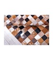 5'7x7'7 Handmade Natural Cowhide Rug /Real Hair-on Leather Patchwork Carpet /Home Decor Area Rug /Hallway or Door Runner /Interior Floor Rug