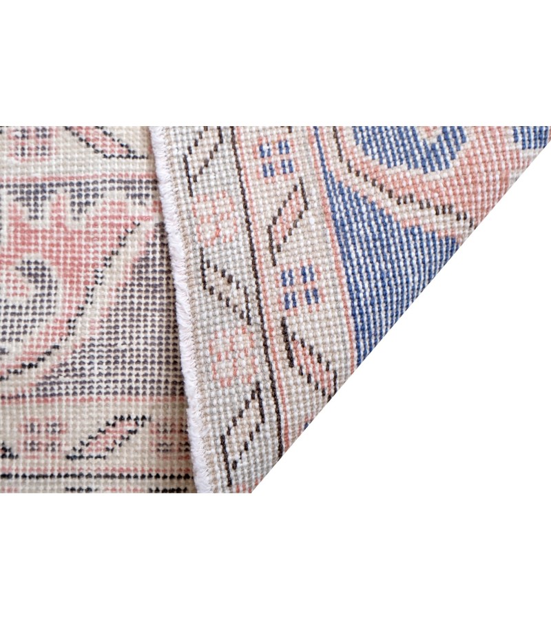 7x11 handmade wool rug , turkish vintage rug , 6'8'x10'9'' anatolian rug , living room rug , distressed rug , pastel color rug , 203x335 cm