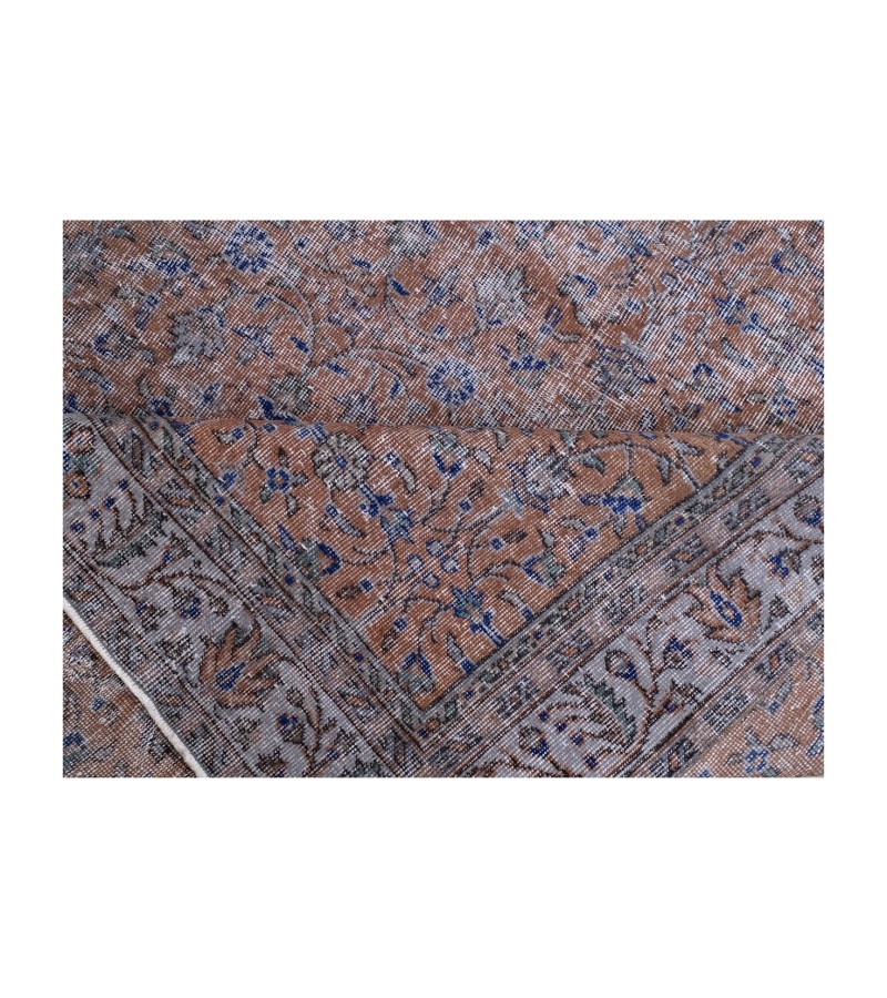 7x10 brown wool rug , antique oushak rug, 6'6x9'6'' turkish rug , living room rug , beige hand knotted rug , bedroom rug , 202x293 cm