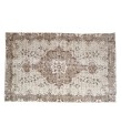 7x11 distressed rug , handmade wool rug 6'5x11'1 turkish vintage rug , large size area rug , hand knotted rug , 193x336 cm brown in beige