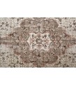 7x11 distressed rug , handmade wool rug 6'5x11'1 turkish vintage rug , large size area rug , hand knotted rug , 193x336 cm brown in beige