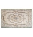 7x10 beige rug , madellion pattern rug , turkish distressed rug , handmade wool rug , 6'11x9'6 hand knotted rug , living room rug , 210x288