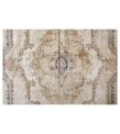 7x10 beige rug , madellion pattern rug , turkish distressed rug , handmade wool rug , 6'11x9'6 hand knotted rug , living room rug , 210x288