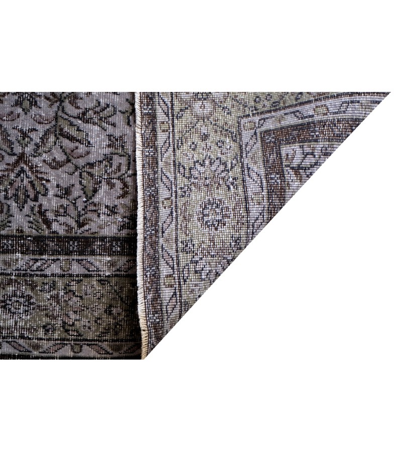 5.9X9.7 Feet Gray Color rug , Living Room Vintage Rug, 6x10 Floral Pattern Rug , handmade wool rug , turkish rug , antique rug 182x298 cm