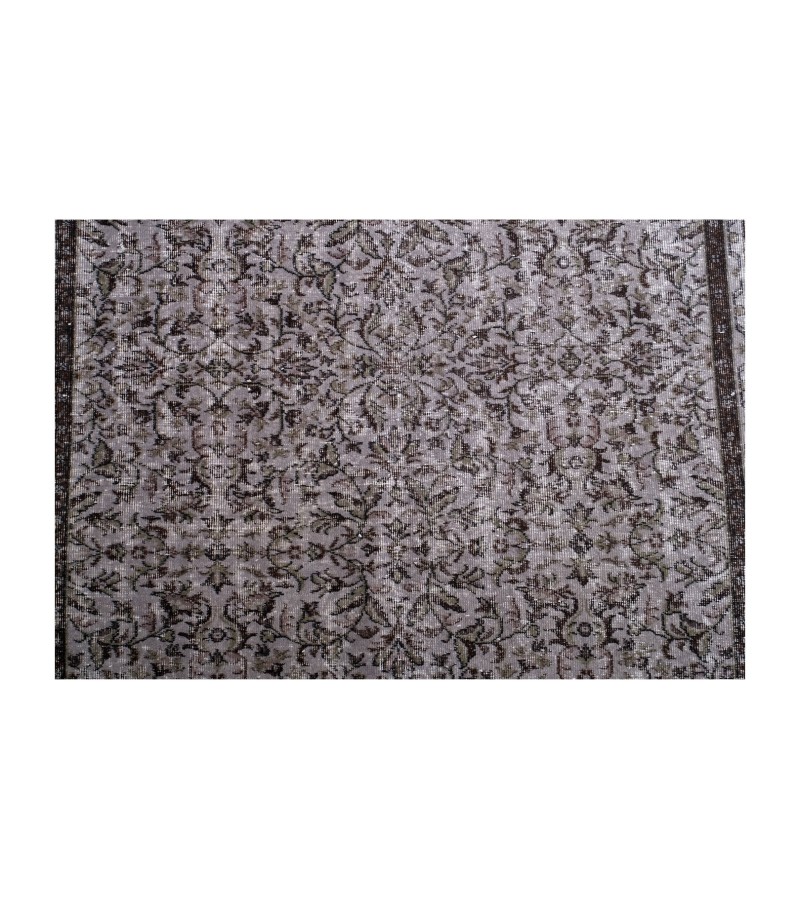 5.9X9.7 Feet Gray Color rug , Living Room Vintage Rug, 6x10 Floral Pattern Rug , handmade wool rug , turkish rug , antique rug 182x298 cm