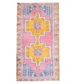 4x8 handmade wool rug , kicthen runner rug , turkish distressed rug , anatolian rug , hand knotted 60'old Rug , 123x250 cm
