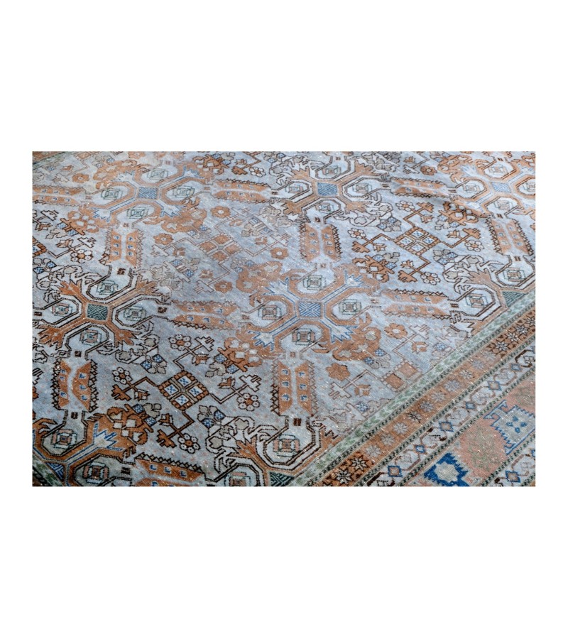 6'2x9'6'' black vintage rug , 6x10 handmade wool rug , distressed antique rug , faded rug , gift for her , turkish area rug , 190x295 cm