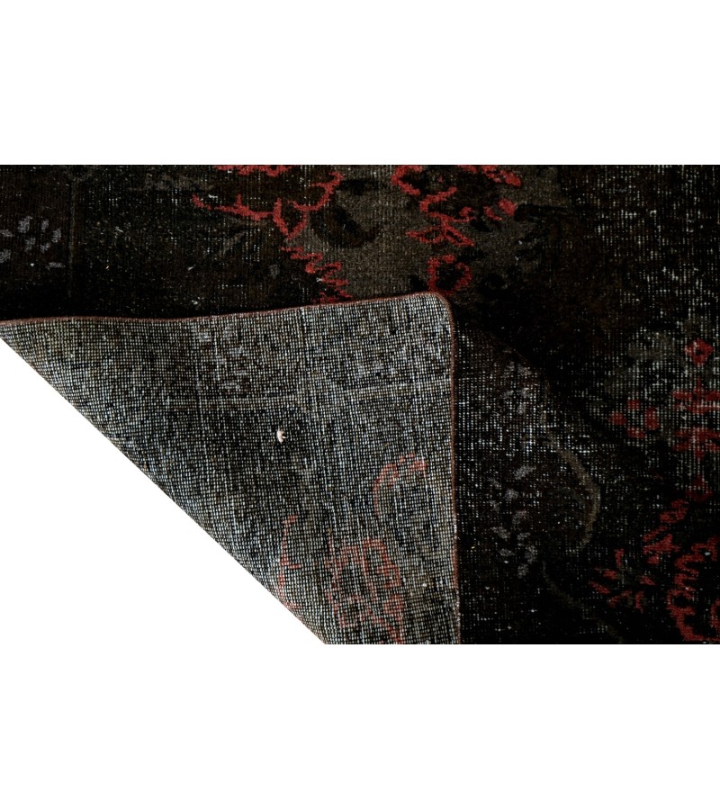 6'1x8'5 Feet , Black Rug , 6x9 handmade Rug , Bohemian Rug , Handmade Rug , Turkish Rug , Area Rug , Vintage Rug , Wool Rug , 185x260 cm