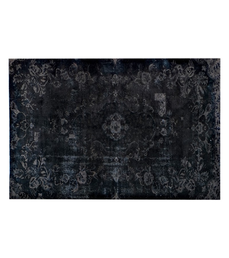 5x9 black wool rug , turkish handmade rug , distressed rug , 5'4x8'5 Bedroom Rug , Rugs For Living Room ,Floor Rugs , Home Decor 167x260