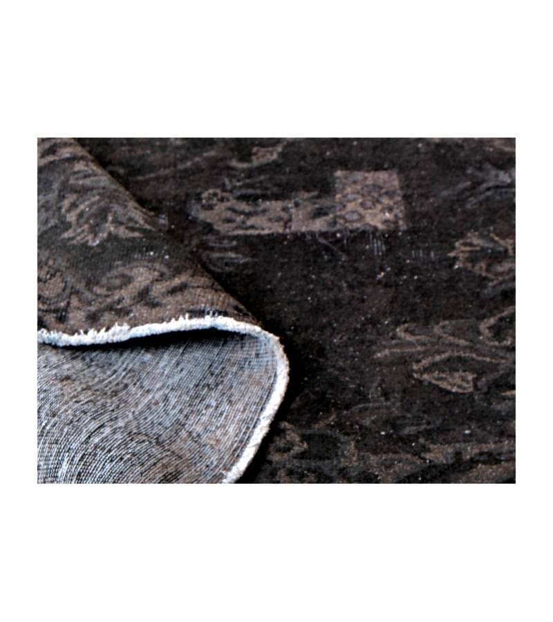 5x9 black wool rug , turkish handmade rug , distressed rug , 5'4x8'5 Bedroom Rug , Rugs For Living Room ,Floor Rugs , Home Decor 167x260