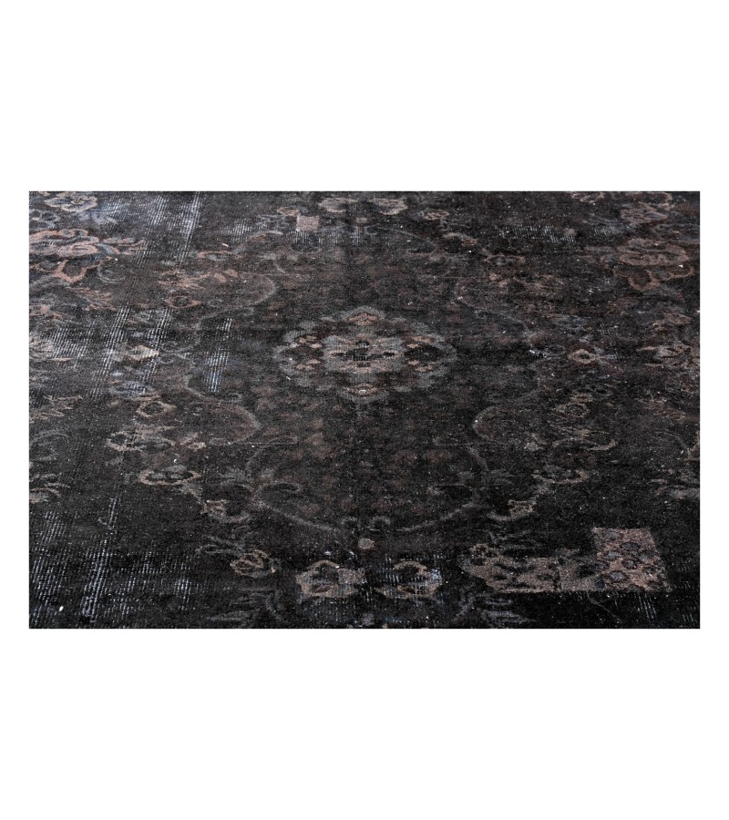 5x9 black wool rug , turkish handmade rug , distressed rug , 5'4x8'5 Bedroom Rug , Rugs For Living Room ,Floor Rugs , Home Decor 167x260