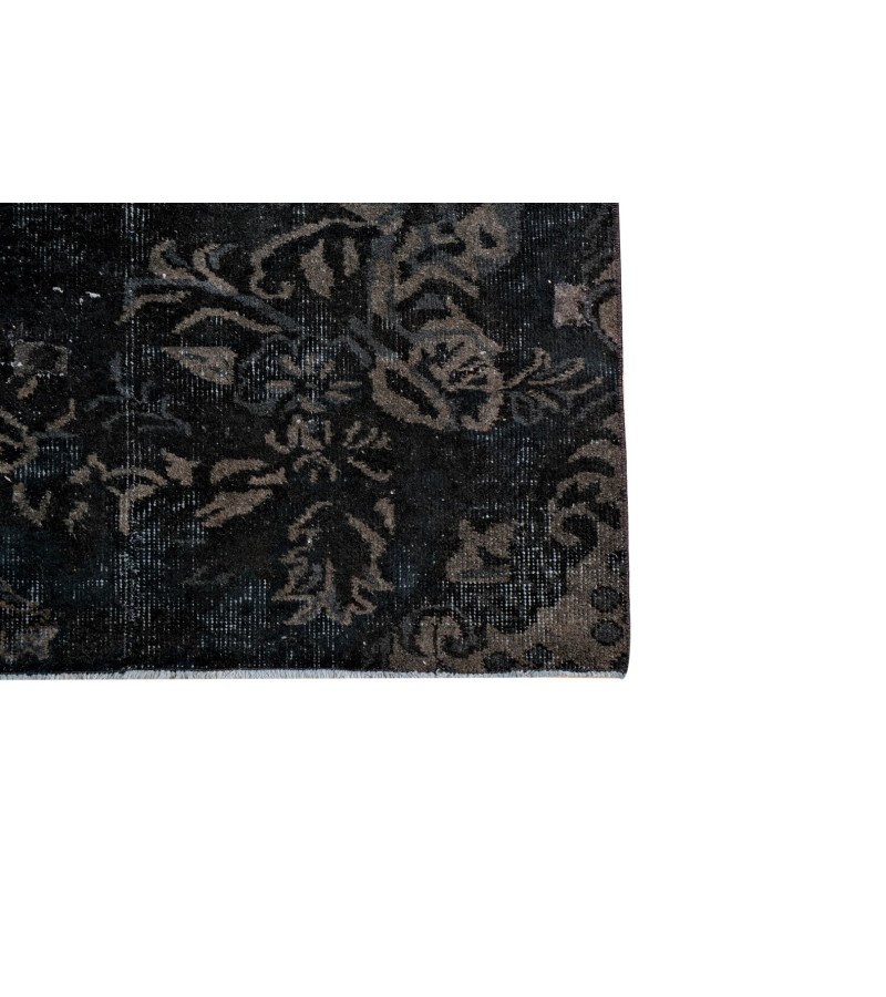 5x9 black wool rug , turkish handmade rug , distressed rug , 5'4x8'5 Bedroom Rug , Rugs For Living Room ,Floor Rugs , Home Decor 167x260