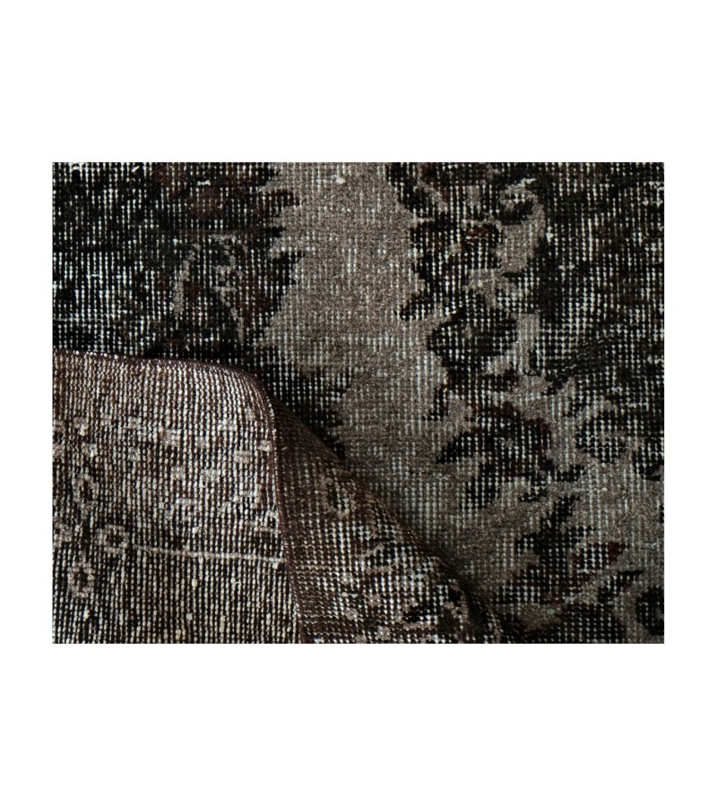 5'9x9'4 Feet , anthracite in Gray color Rug , 6x9 handmade Rug , Handmade Rug, Turkish Rug, Area Rug , Vintage Rug , Wool Rug , 175x282 cm
