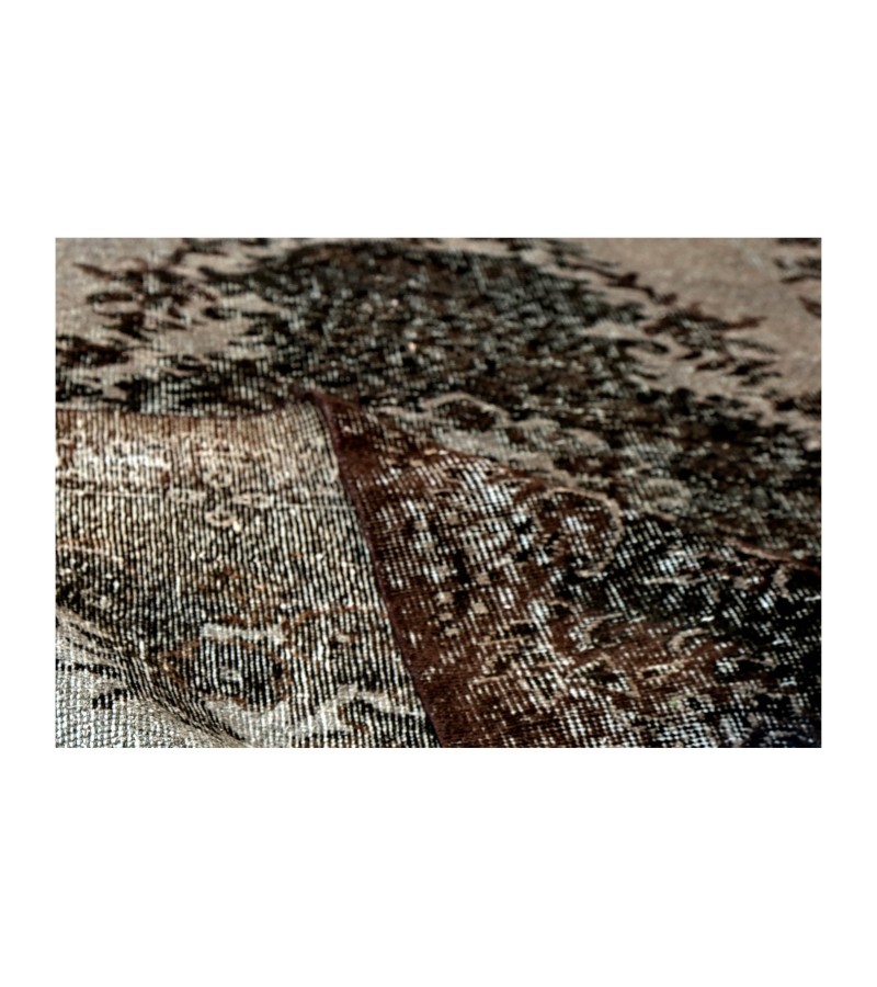 5'9x9'4 Feet , anthracite in Gray color Rug , 6x9 handmade Rug , Handmade Rug, Turkish Rug, Area Rug , Vintage Rug , Wool Rug , 175x282 cm