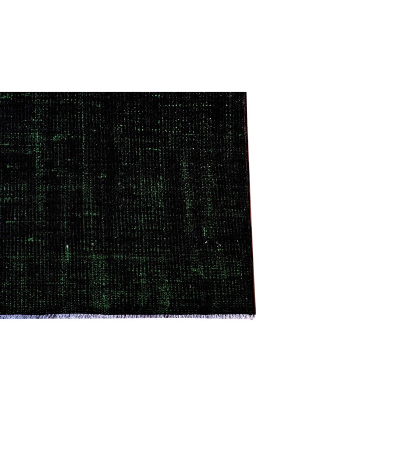 5x9 black in dark green wool rug , turkish handmade rug , distressed rug , 5'2x8'6 Rugs For Living Room ,Floor Rugs , Home Decor 156x258