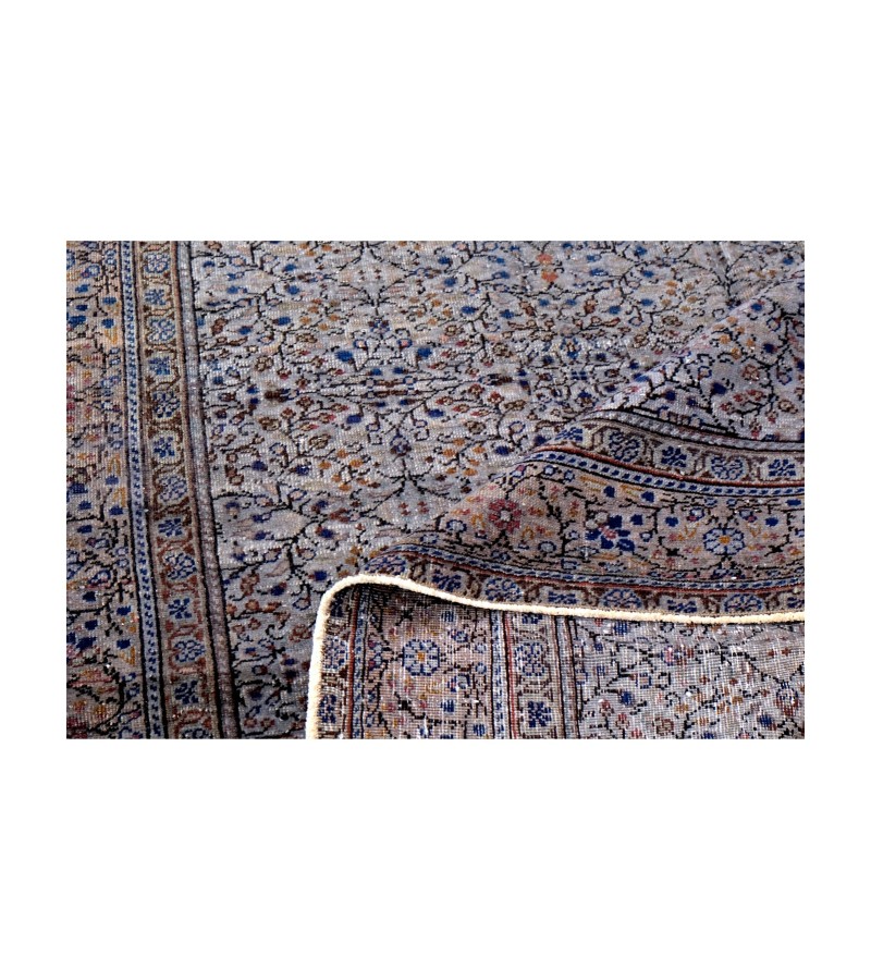 5 X 7 Gray Vintage Rug , Hand Knotted Turkish Rug , Anatolian Oushak Rug , Persian Pattern Rug , Living Room rug , Muted color Rug 148x215