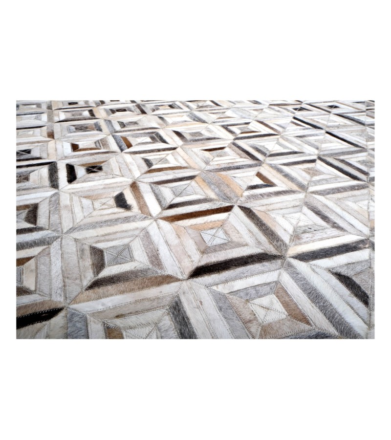 5x8 Handmade Natural Cowhide Rug / Real Hair-on Leather Patchwork Carpet / Home Decor Area Rug / Hallway or Door Runner / Interior Floor Rug