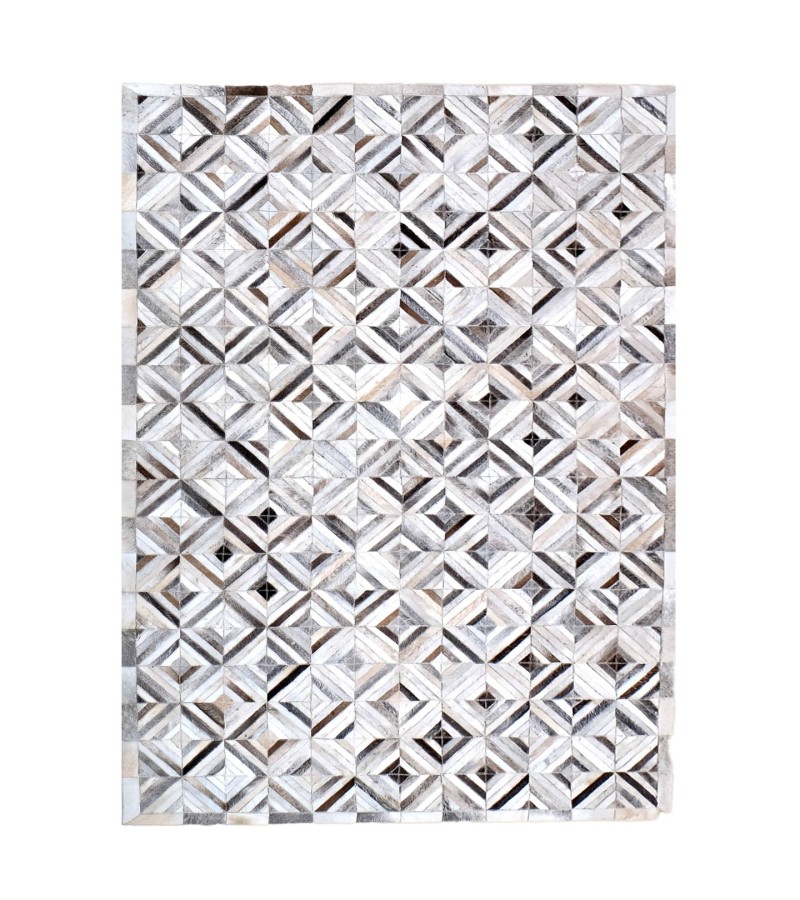 5x8 Handmade Natural Cowhide Rug / Real Hair-on Leather Patchwork Carpet / Home Decor Area Rug / Hallway or Door Runner / Interior Floor Rug