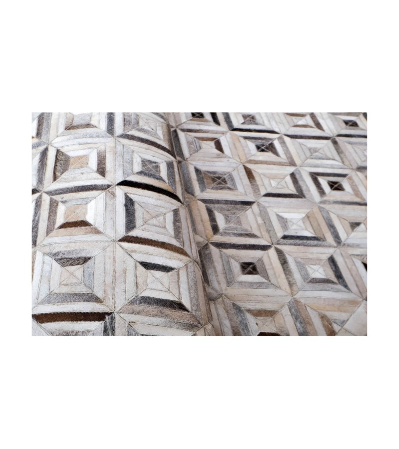 5x8 Handmade Natural Cowhide Rug / Real Hair-on Leather Patchwork Carpet / Home Decor Area Rug / Hallway or Door Runner / Interior Floor Rug