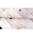 Handmade 100% Genuine Goatskin Rug, Patchwork Goatskin Area Rug, White Hair on Leather Rug, Natural leather Rug, Area Rug 10