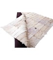 Handmade 100% Genuine Goatskin Rug, Patchwork Goatskin Area Rug, White Hair on Leather Rug, Natural leather Rug, Area Rug 10