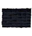 Handmade 100% Genuine Goatskin Rug, Patchwork Goatskin Area Rug, Black Hair on Leather Rug, Natural leather Rug, Area Rug 10