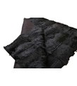 Handmade 100% Genuine Goatskin Rug, Patchwork Goatskin Area Rug, Black Hair on Leather Rug, Natural leather Rug, Area Rug 10