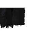 Handmade 100% Genuine Goatskin Rug, Patchwork Goatskin Area Rug, Black Hair on Leather Rug, Natural leather Rug, Area Rug 10